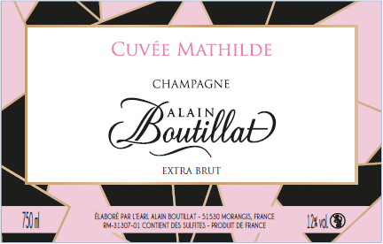 Étiquette de la cuvée Mathilde, champagne Extra Brut Alain Boutillat